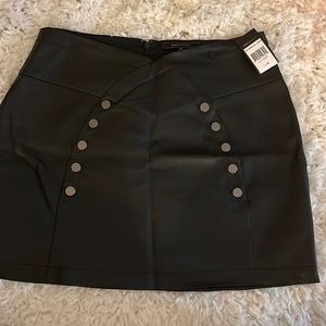 NWT BCBG faux leather skirt
